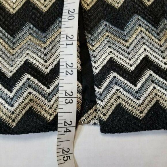 Chico's‎ Size 2(12) Knit Metallic Zigzag Blazer - Picture 6 of 9